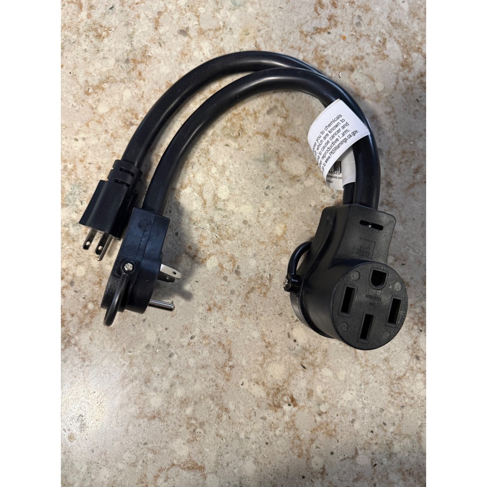 Parkworld 885545 RV V Adapter Cord NEMA TT-30P 5-15P Male to 14-50R Female 50A